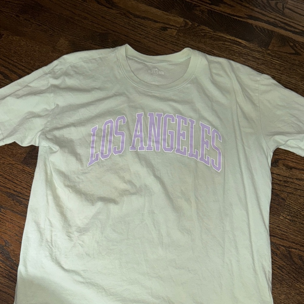 Hollister Light Gray Cotton T-Shirt